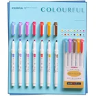 Набор ручек-хайлайтеров Zebra Mildliner двусторонний, WKT7 тонкий выделяющийся маркер, флуоресцентная Ручная надпись Рисунок Живопись A6506