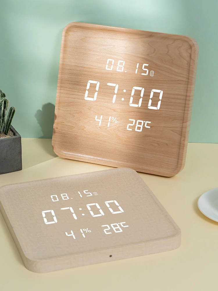 

Silent Wall Clock Night Glow Numbers Wood Nordic Wall Clock Modern Design Classic Living Room Decoration Wall Clocks BG50WC
