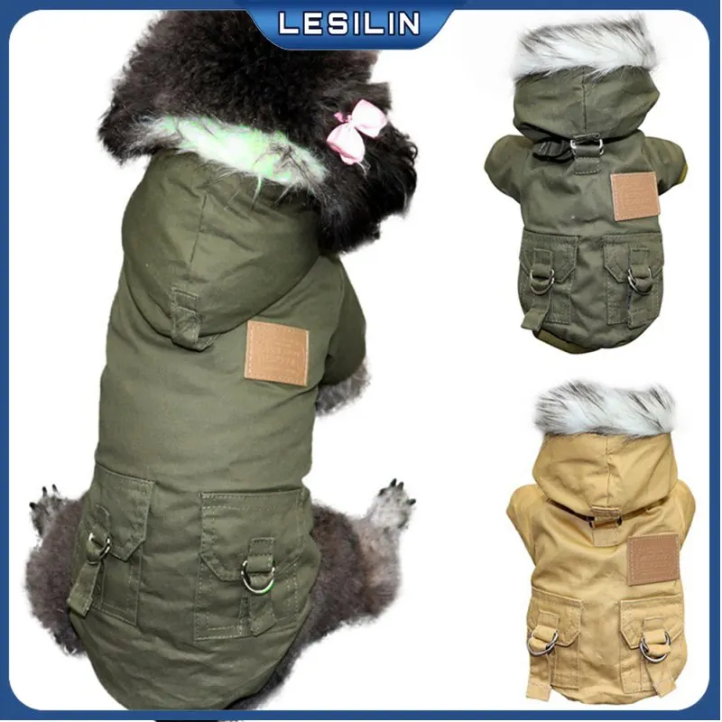 

Одежда для собак, зимнее пальто для щенков, куртка для маленьких и средних собак, утепленная теплая толстовка для чихуахуа, йоркширских соба...