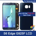 Оригинальный 5,1 ''Super Amoled дисплей для Samsung Galaxy S6 Edge LCD G925 G925I G925F сенсорный экран дигитайзер в сборе с рамкой