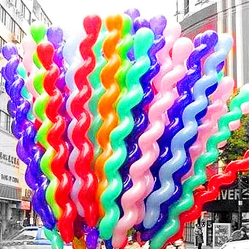 10 шт./лот витой латексный воздушный шар спиральный утолщенный длинный бар