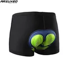 Дышащее Велосипедное нижнее белье ARSUXEO, велосипедные шорты для горных велосипедов 5D, компрессионные велосипедные шорты с гелевыми вставками для мужчин и женщин, велосипедные аксессуары