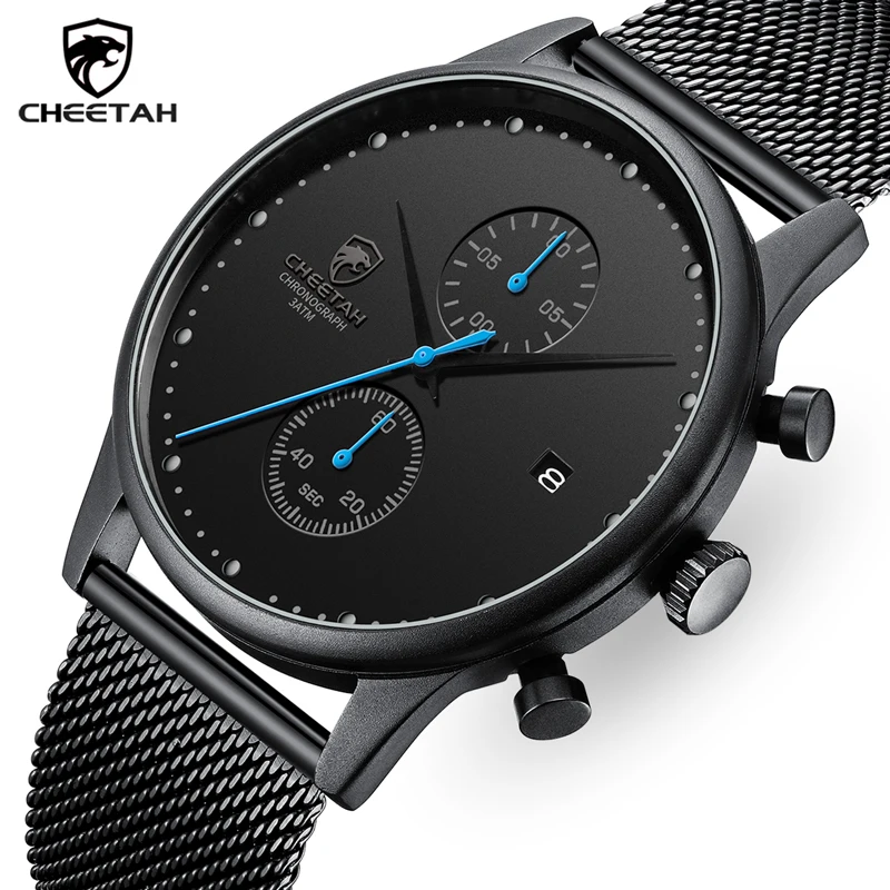 

Мужские кварцевые наручные часы, с датой, водонепроницаемые