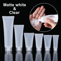 2pcs matteclear portable squeeze containers lotion packing shampoo holder refillable bottle cream tube travel size makeup tool