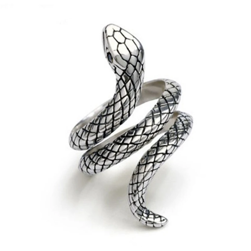 

Fashion Delicate Punk Vintage Snake Rings For Women Men Long Finger Ring Jewelry Accessories Design Retro Animals Ring Gifts