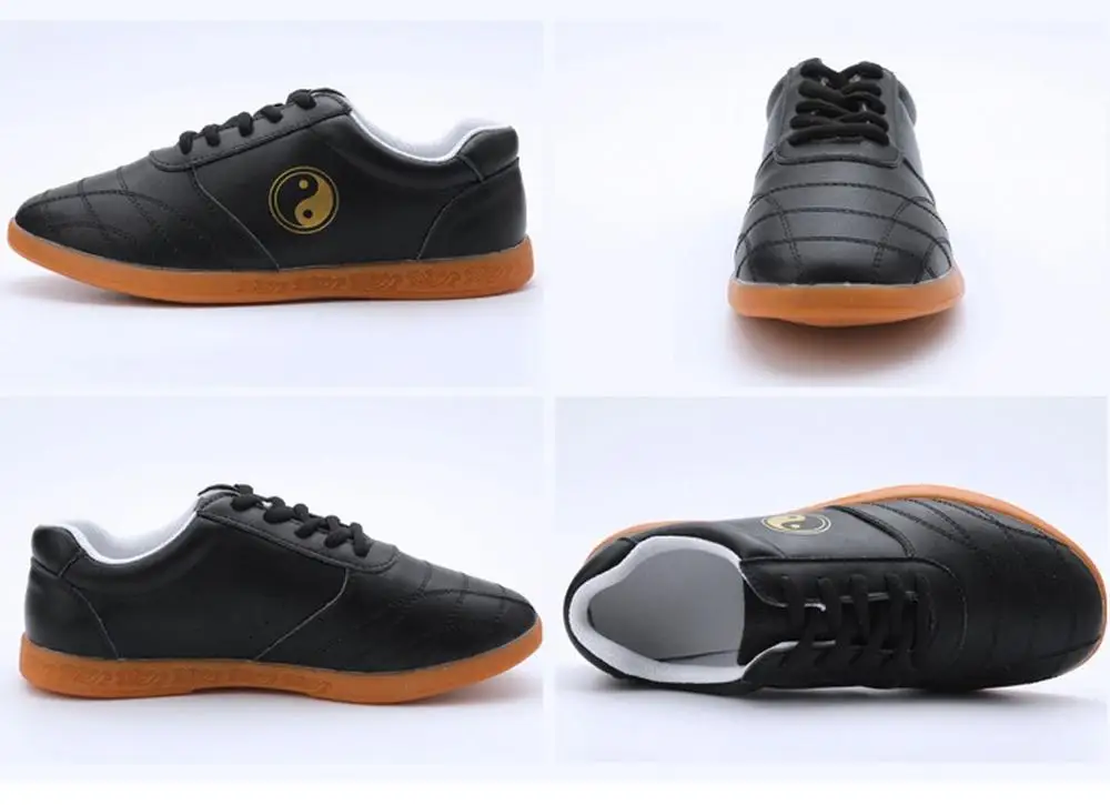 Кроссовки унисекс из воловьей кожи обувь для боевых искусств кунг фу Тай Чи вушу