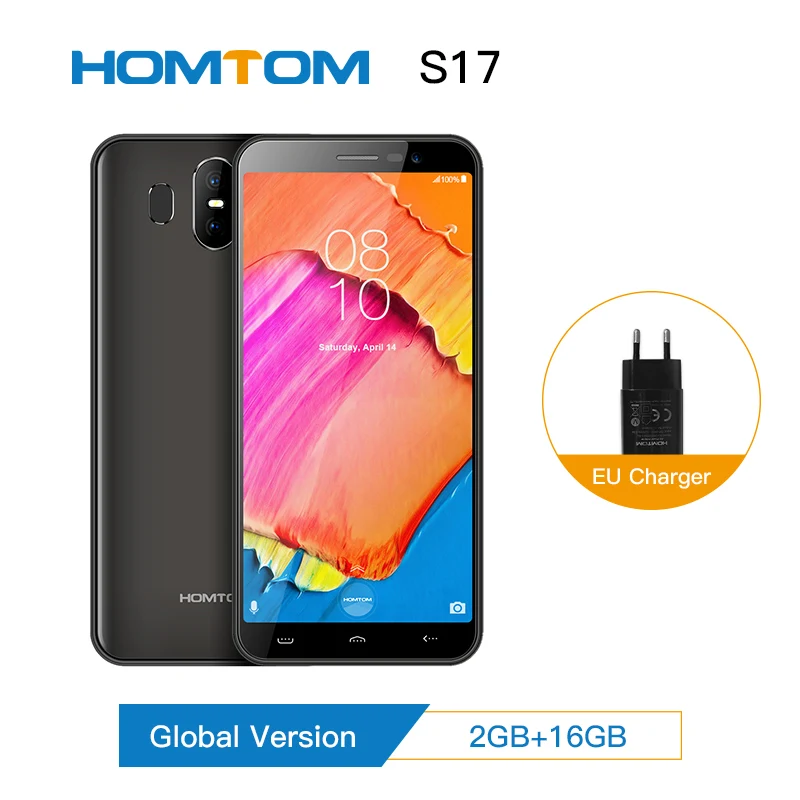 HOMTOM S17 Android 8 1 четырехъядерный 5 &quot18:9 полный дисплей смартфон отпечаток пальца