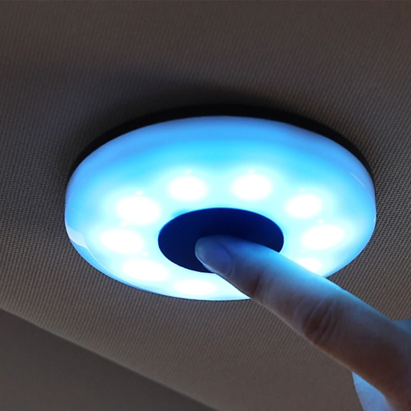 

Car Three-color Switchable Reading Light Auto Interior Light Roof Magnet Lamp B36B