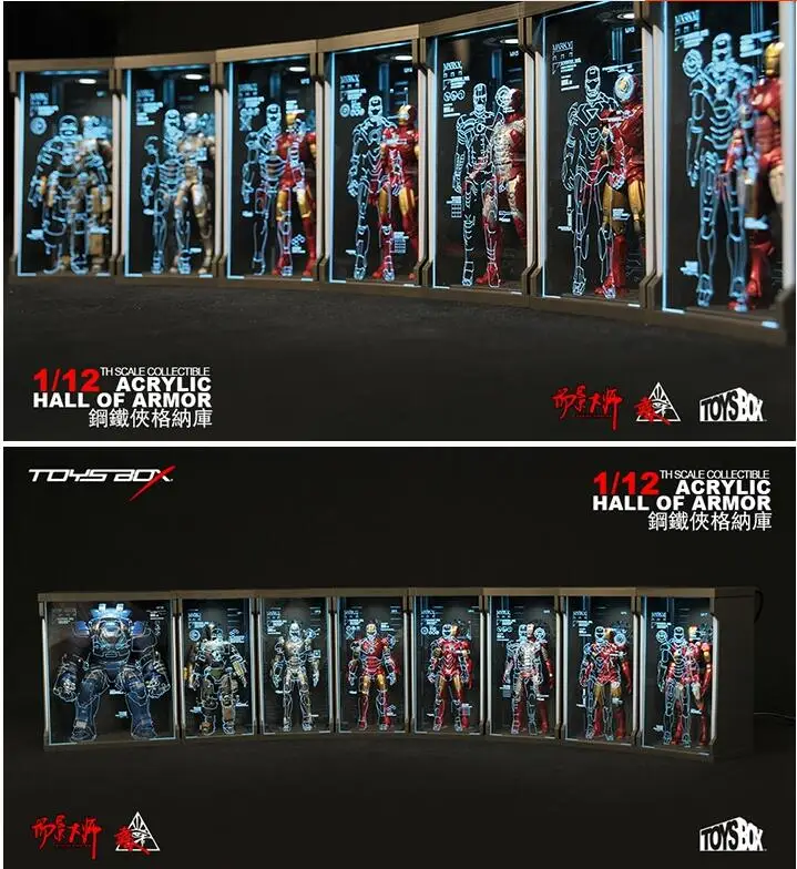 Новинка 1:12 Мстители сплав супер Heros Броня Железного человека гаража фигурка Коллекционная MK2 MK5 MK6 сцены модель игрушки куклы детские подарки