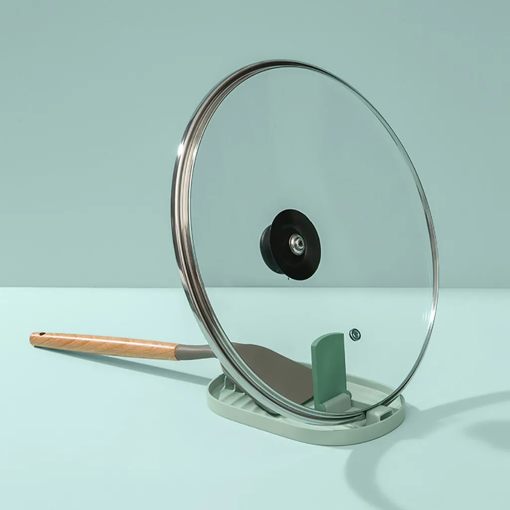 Кухонный горшок Лопата крышка Держатель Стойки нескользящий коврик с тремя