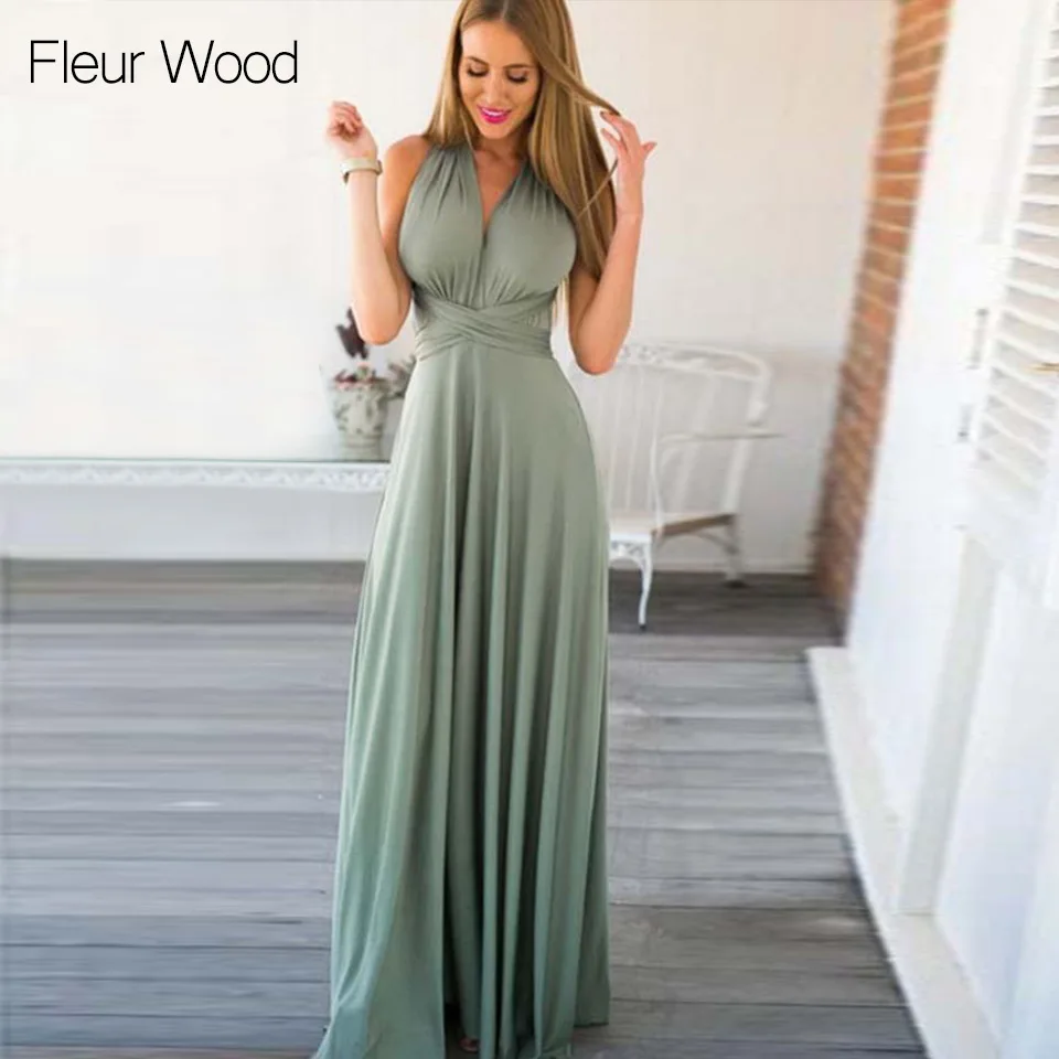FLEUR древесины вечернее вечерние платья женское платье с v образным воротом летнее