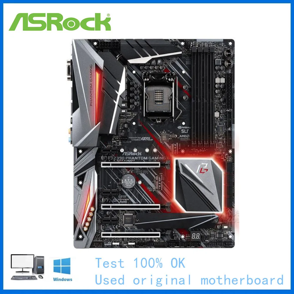 Материнская плата для компьютера ASRock Z390 Phantom Gaming 6 LGA 1151 DDR4 материнская