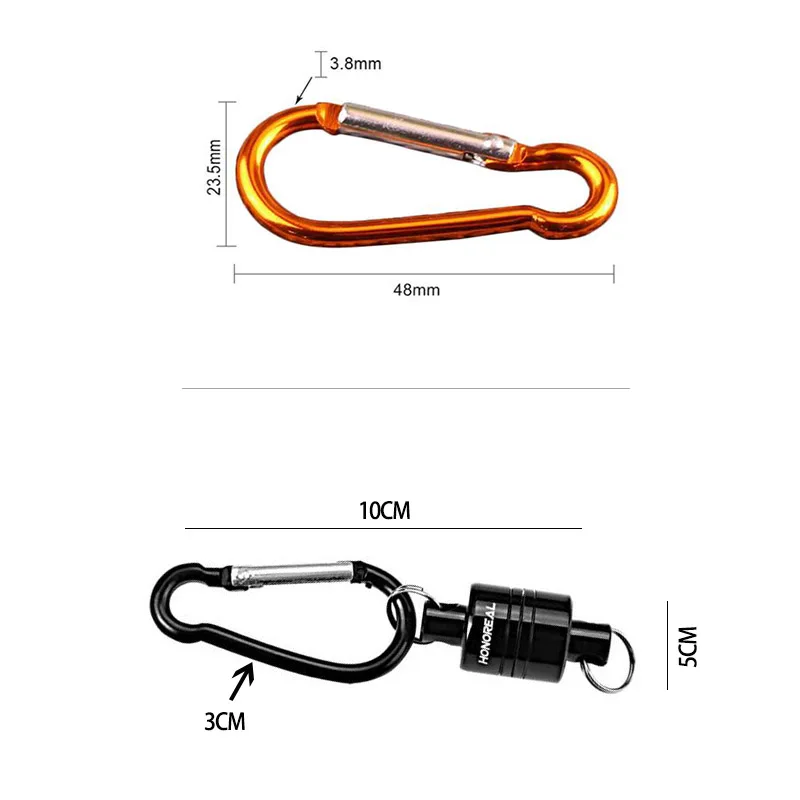 

1PCS Climbing Button Carabiner Camping Hiking Hook Outdoor Sports Multi Colors Aluminium Safety Buckle Keychain Release Lanyard