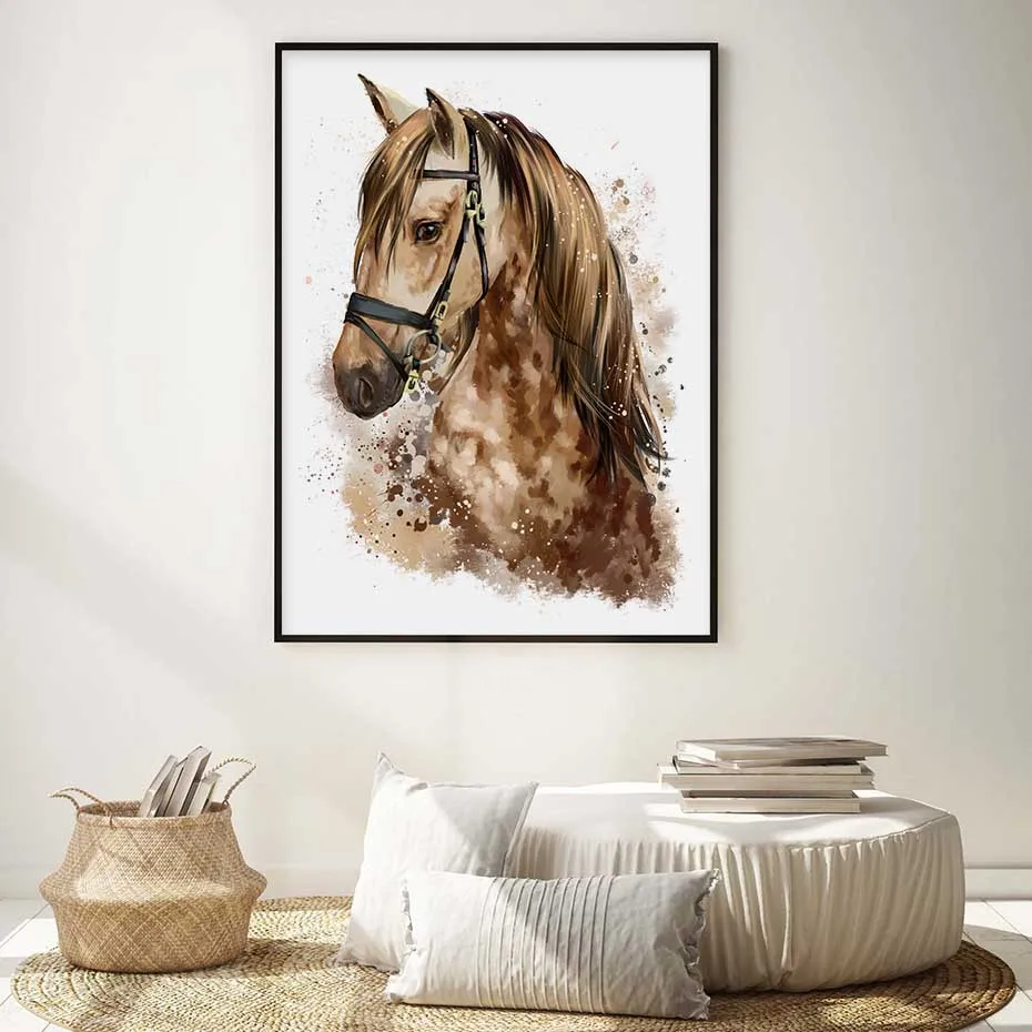 

Modern Bohemian Style Horse Animals Canvas Paintings Posters Prints Wall Art Pictures for Living Room Home Decoration No Frame