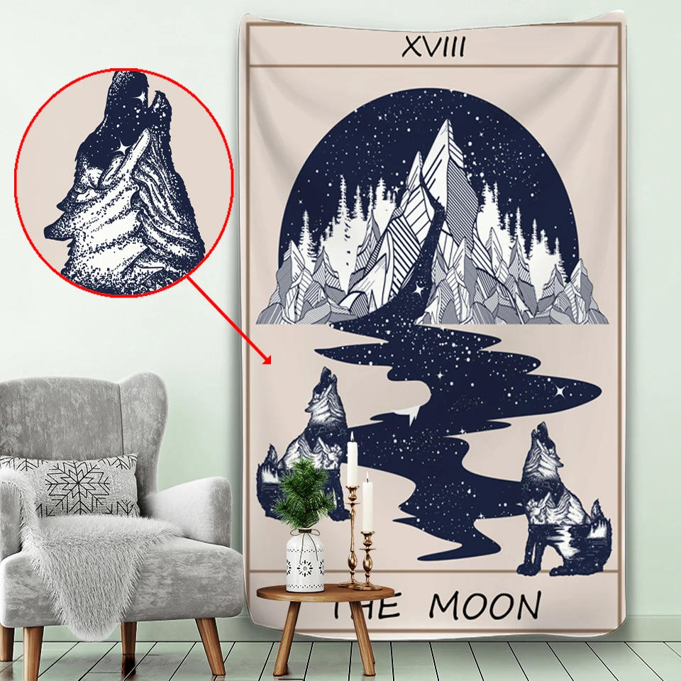 Таро ведьмахство психоделическая сцена украшение для дома МАНДАЛА ГОБЕЛЕН хиппи