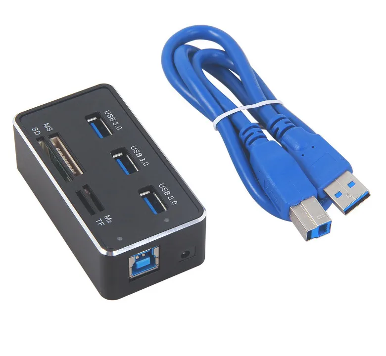 USB 3 0 устройство для чтения карт 7 в 1 порта usb кардридер SD TF M2 MS с хабами путешествий