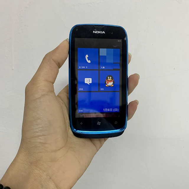 nokia lumia 610 refurbished original unlocked lumia 610 windows mobile phone 8gb camera 5 0mp gps wifi 3g phone free shipping free global shipping