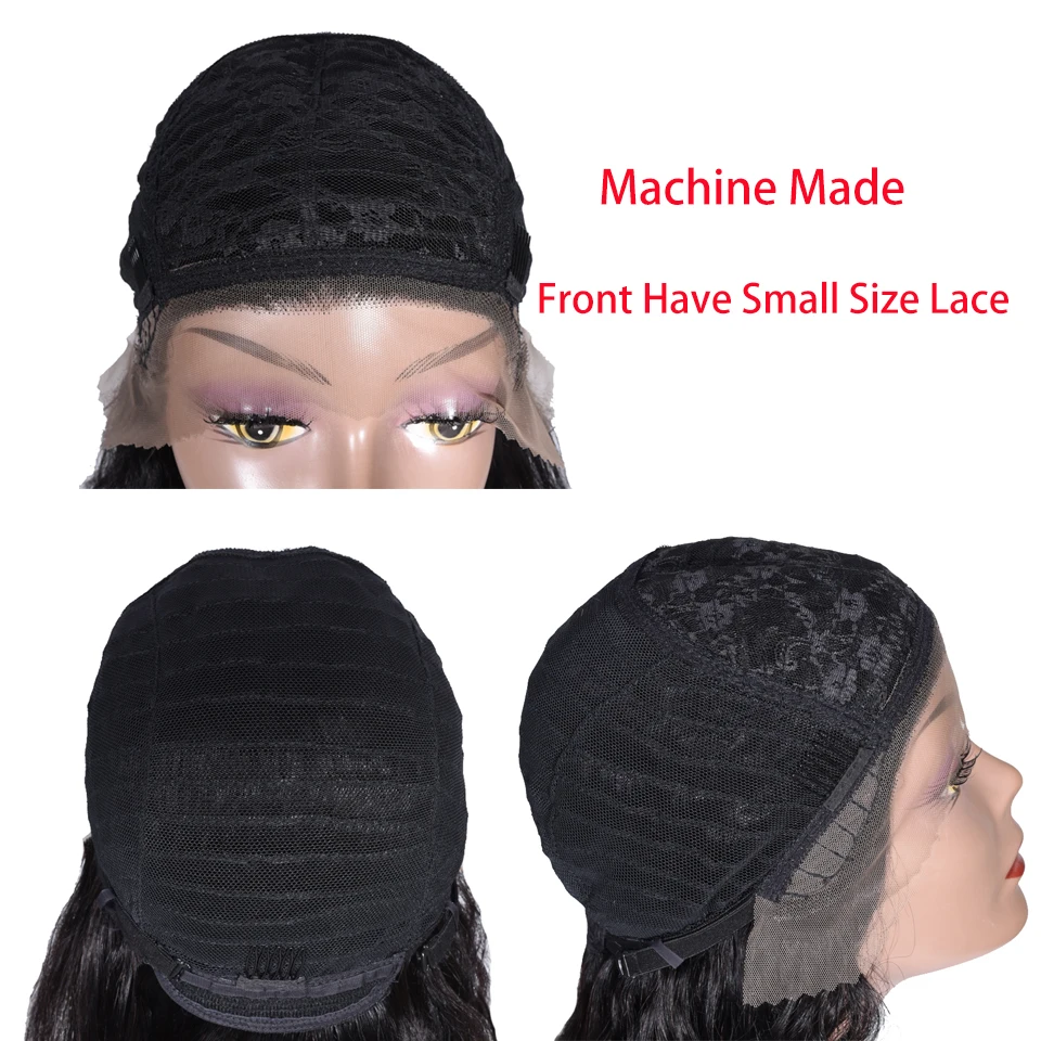 16 дюймов влажные и волнистые человеческие волосы парики прямые после влажной