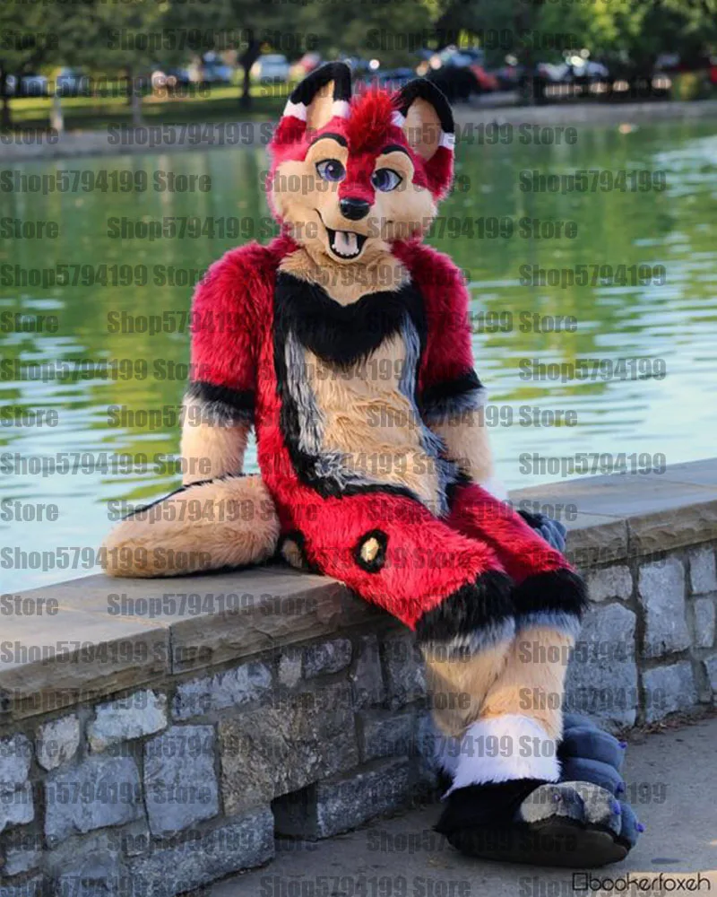 Индивидуальный пушистый костюм Хаски # H4 костюм-талисман с собакой для косплея