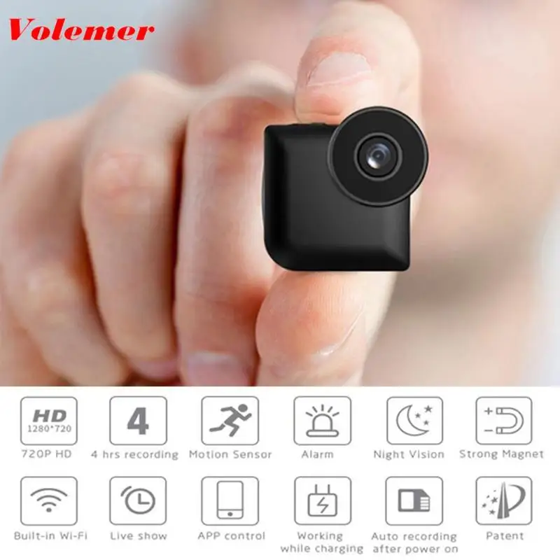 IP камера 720P HD мини беспроводная Wi Fi домашняя безопасности без светильник ночная