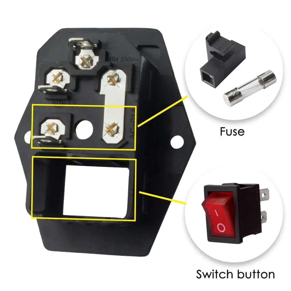 SIMAX3D клавишный выключатель питания ИЭК 3 Pin 320 C14 входной мощности переключатель