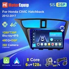 Автомагнитола 2DIN, для Honda CIVIC хэтчбек 2012-2017, стерео, DVD, Android, Blu-ray, IPS экран, Carplay, 360, камера, аудио