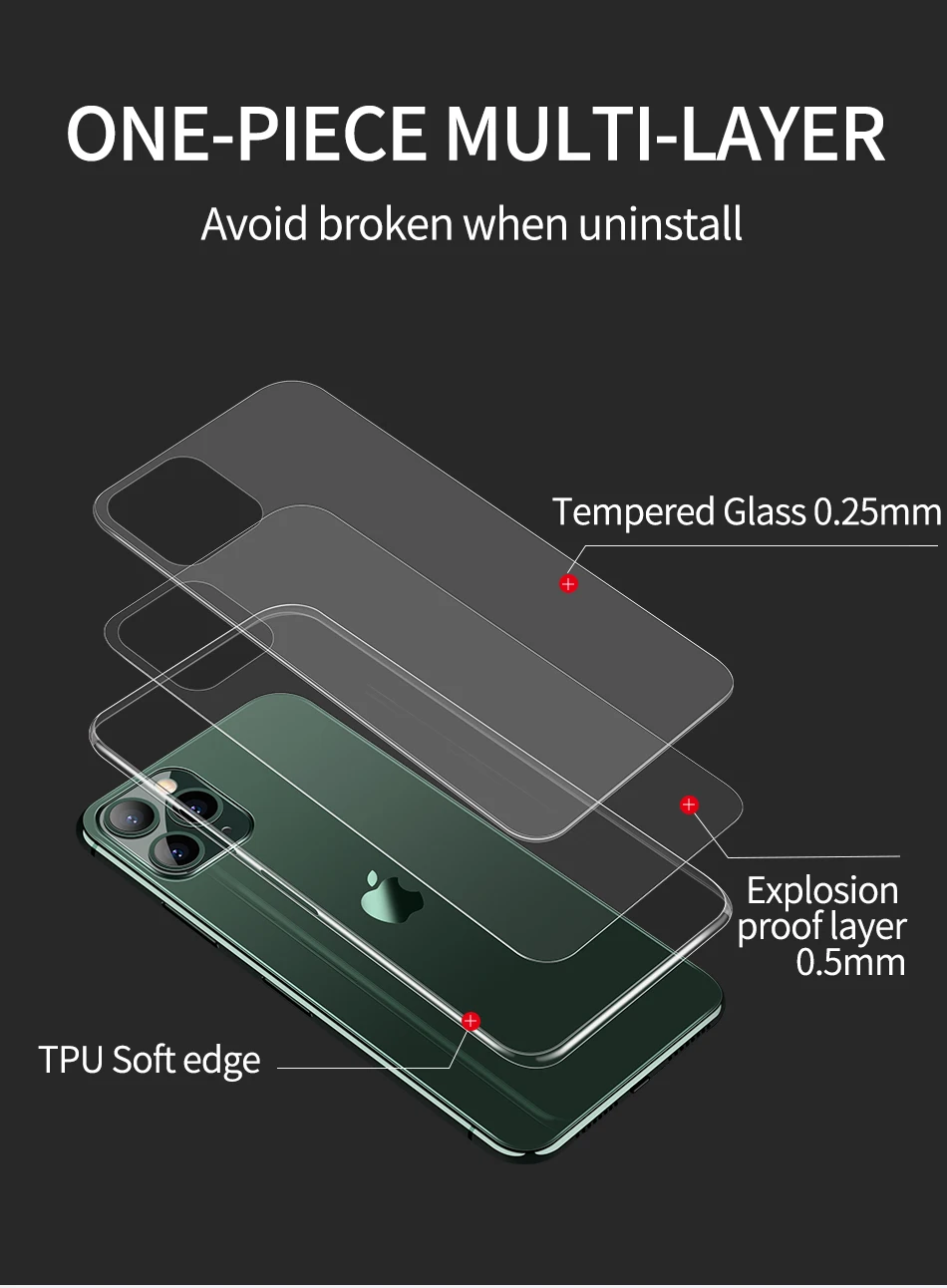 IHaitun роскошный стеклянный чехол для iPhone 11 Pro Max, ультра тонкая прозрачная стеклянная крышка для iPhone XS MAX XR X 10 7 8 с мягким краем 11 Pro Max 7 8 Plus