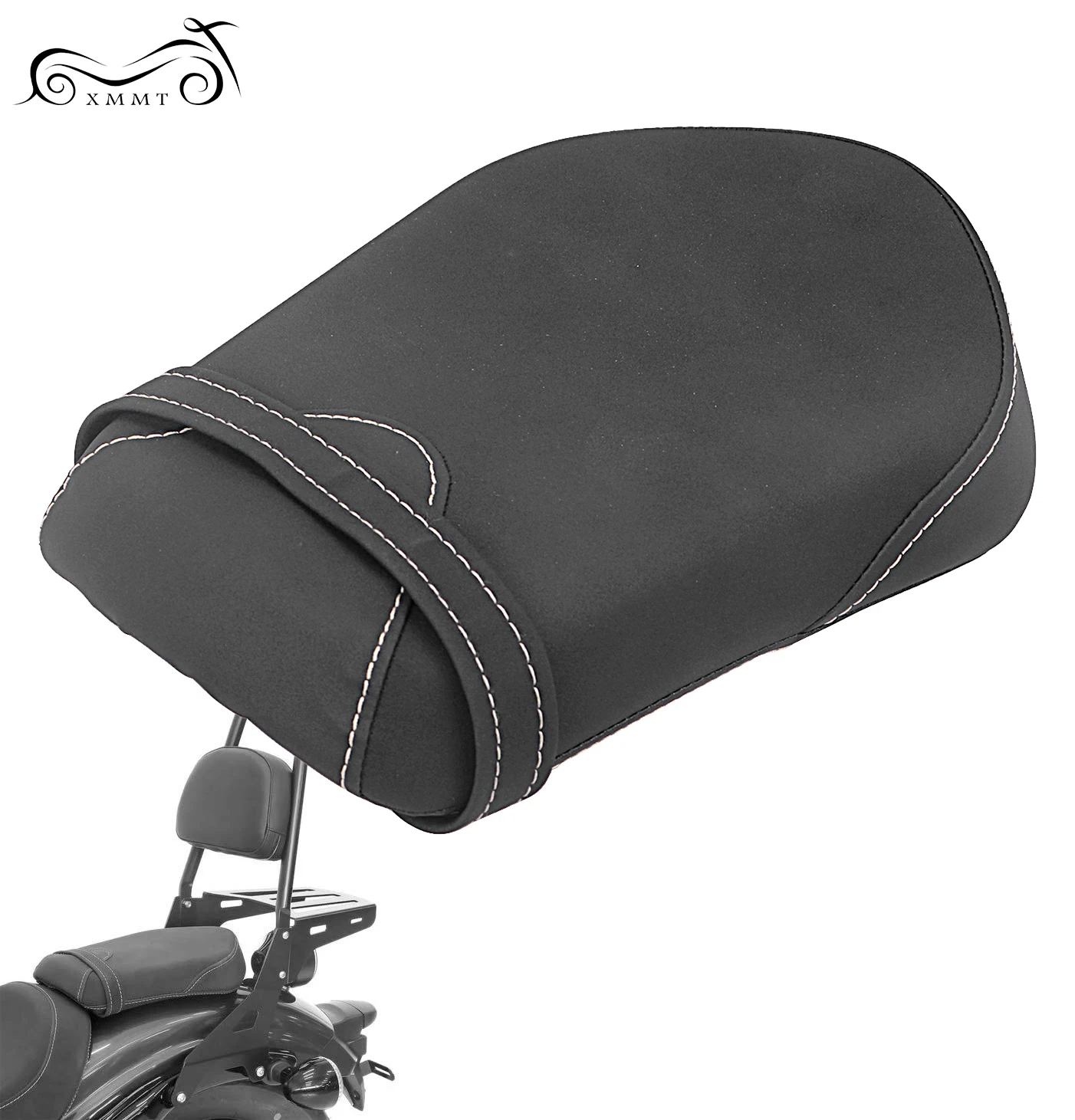 Черное Кожаное заднее ПАССАЖИРСКОЕ СИДЕНЬЕ мотоцикла для Yamaha Star XVS 950R Bolt R-Spec 2014 2015
