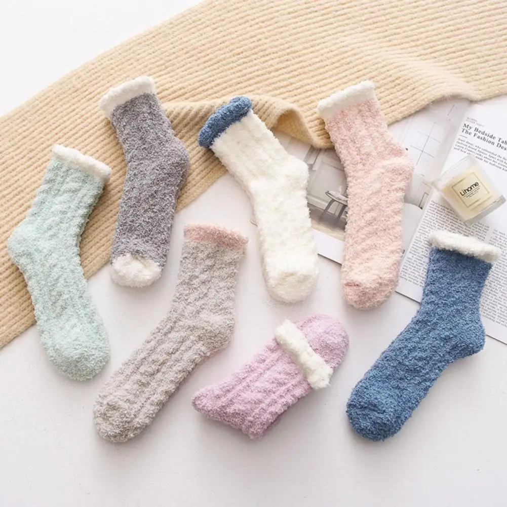 

Stocking Wear-resistant Fabulous Anti-pilling Contrast Colors Winter Scoks