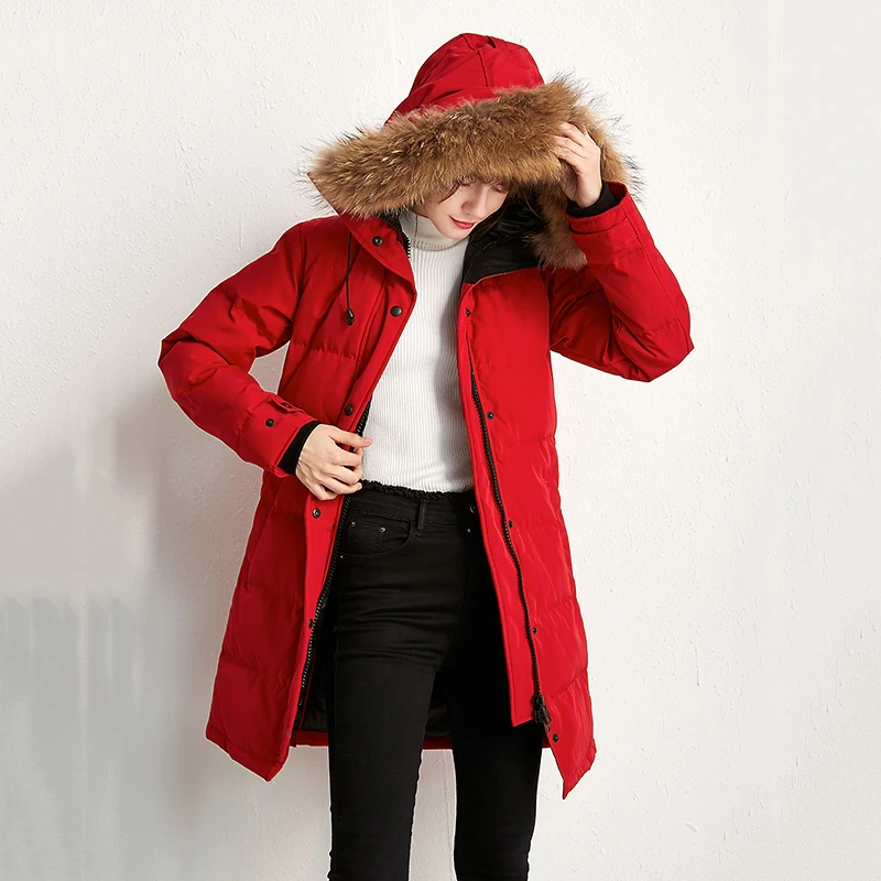 &ltТолстый&gt 2019 зимнее длинное пальто на гусином пуху для девочек толстые парки