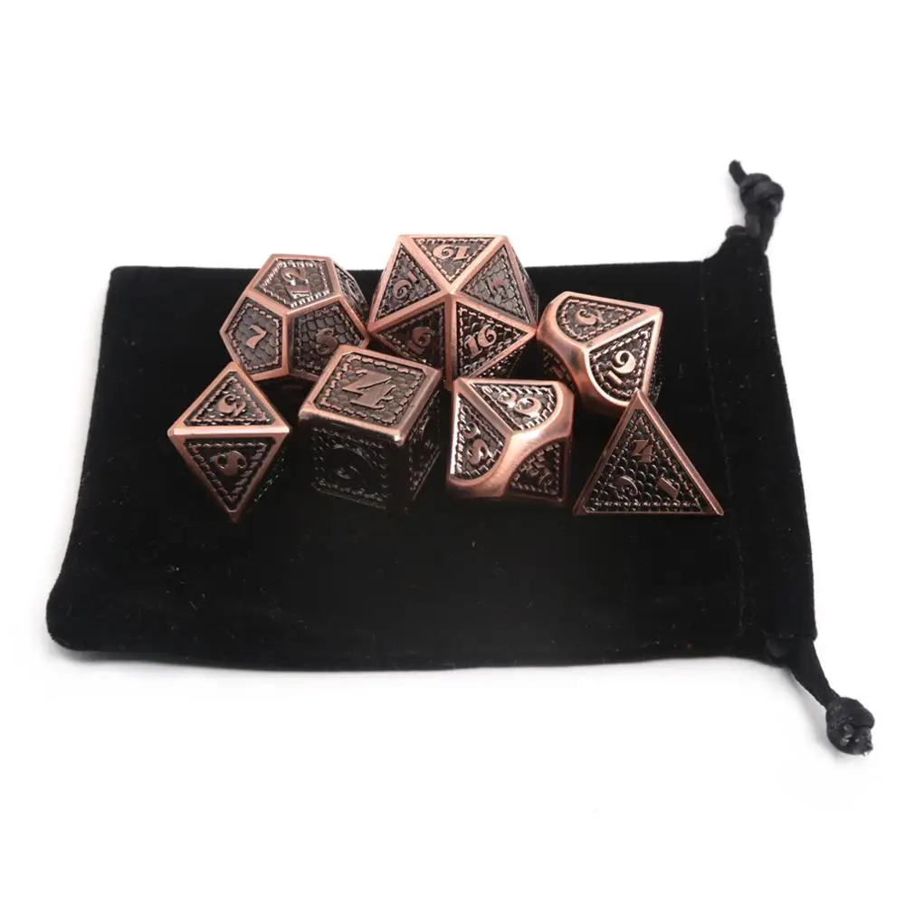 

CHENGSHUO rpg dice set.Metal dice,The copper dragon dice are used in a variety of role-playing games.The digital dice are DND20