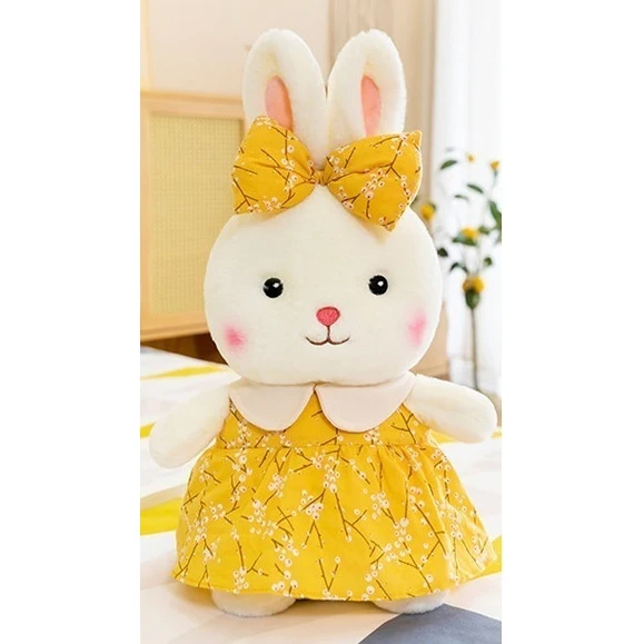 Игрушка мягкая Кролик в юбке 31см жёлтый Yoyoso / Южная Корея | Игрушки и хобби