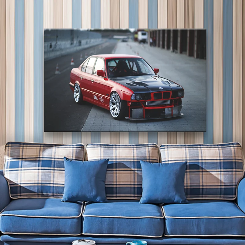 

Performance car pictures BMW M5 E34 super car wall art posters and prints Canvas art frame paintings for room decoration