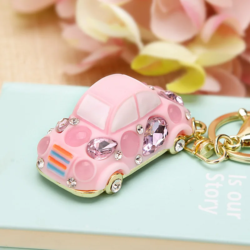 

Hot Sale Crystal Car Key Chain New Metal Varied Key Holder Fashion Bag Charm Accessories Rhinestones Lovely Keychain Best Gift