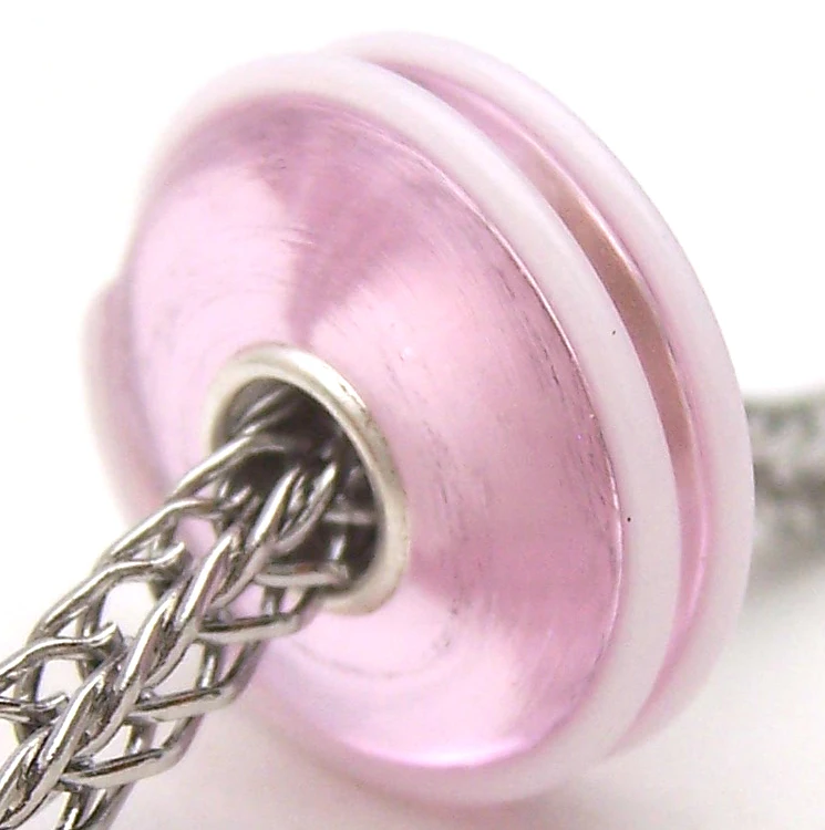 

PJG3003 100% S925 Sterling Silver Beads Murano Glass beads Fit European Charms Bracelet charms diy jewelry Lampwork GlassBeads