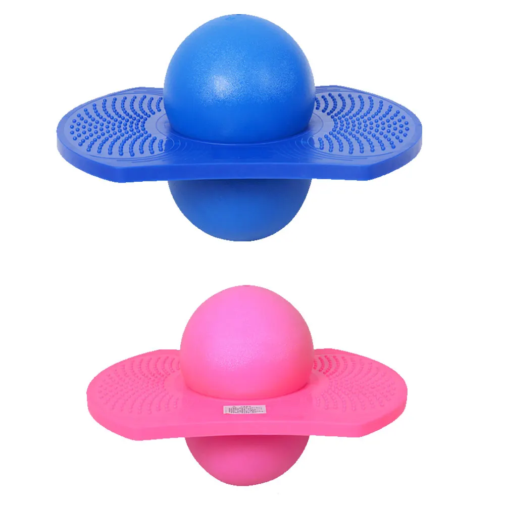 

kids Bouncing Ball Pogo with Trick Balance Bounce Board Yoga Exercise Fitness Ball Anti-Slip Jump Toy with Pump for ChildrenTeen