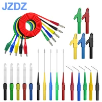 jzdz multi meter test lead kit alligator clip to 4 mm banana plug test probe back probes kit jt8008