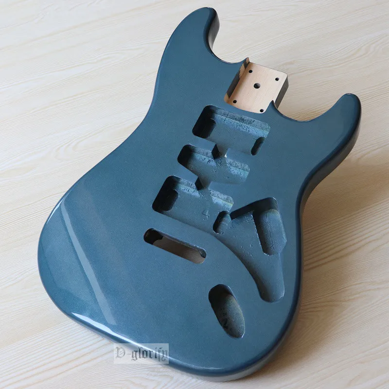 neue ankunft aqua blau st elektrische gitarre körper pappel holz gitarre teile gute qualität guitarre barrel für diy free global shippi