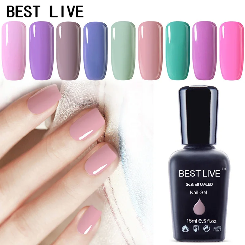 BEST LIVE 15 мл УФ-гель для ногтей замачиваемый Светодиодный УФ-лак чистый цвет