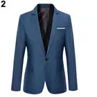 Лидер продаж 70%, мужской модный строгий Блейзер на одной пуговице, пиджак, верхняя одежда