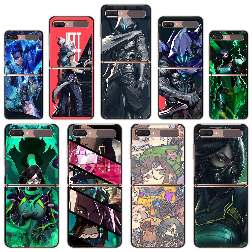 

V-Valorant Горячая игра Джетт Роскошный чехол для телефона для Samsung Galaxy Z Флип-телефон складной черный Жесткий Корпус из поликарбоната звеньевая ...