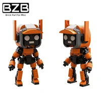 bzb moc love and death cartoon fighting high tech robot creative city building block model kids diy educational toys best gifts
