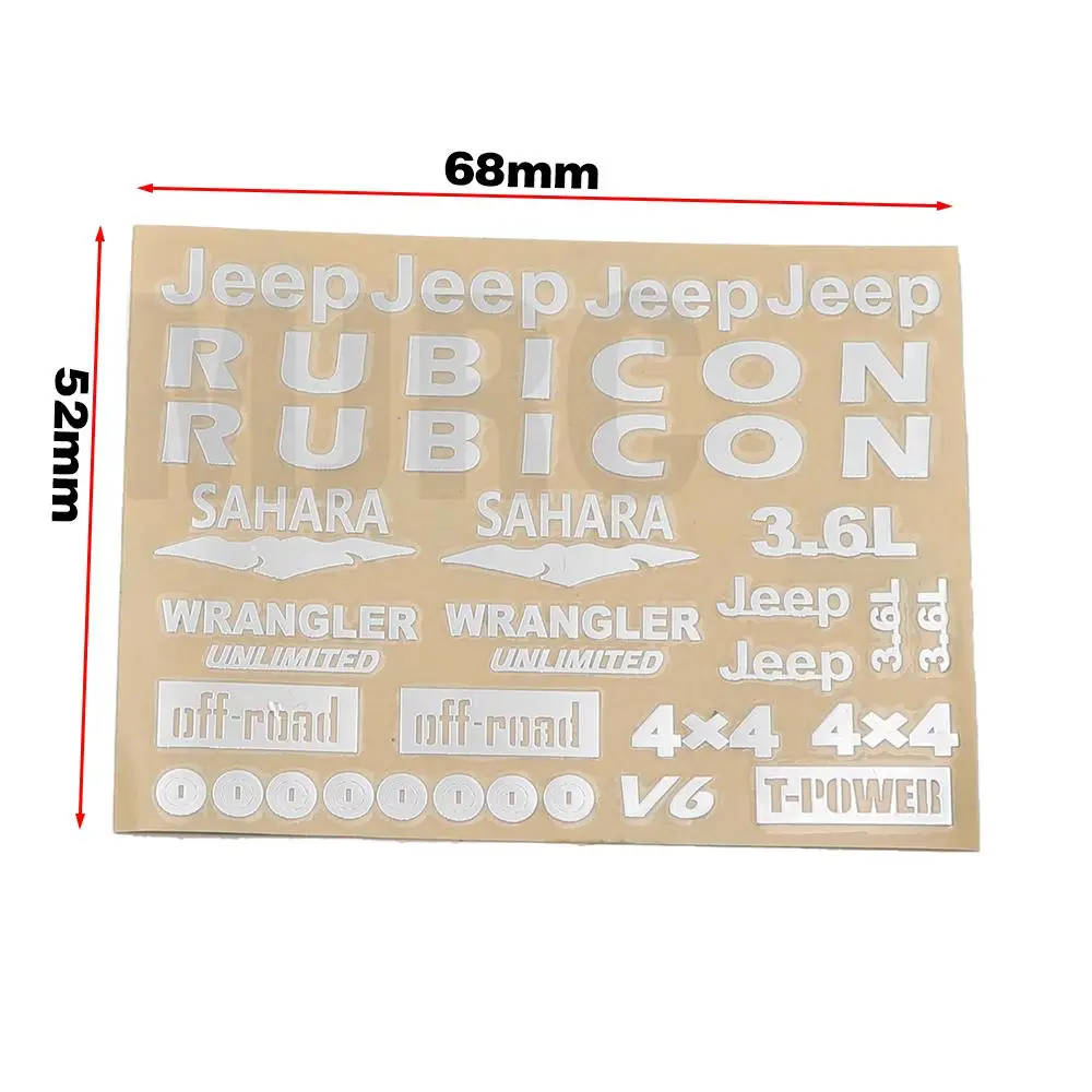 wrangler jeep наклейки для traxxas trx4 defender bronco ranger axial scx10 d90 d110 tamiya cc01