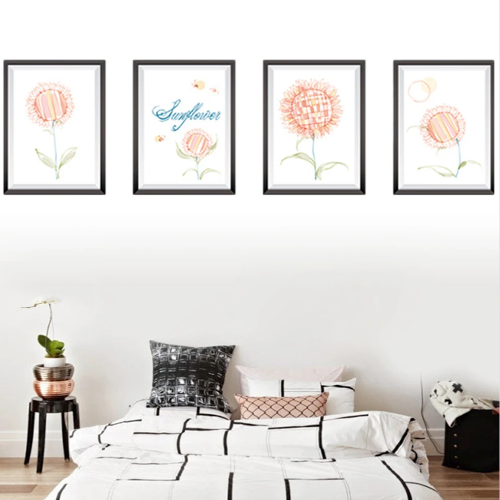 Новое поступление Подсолнух наклейки на стену фото рамка Печать Гостиная