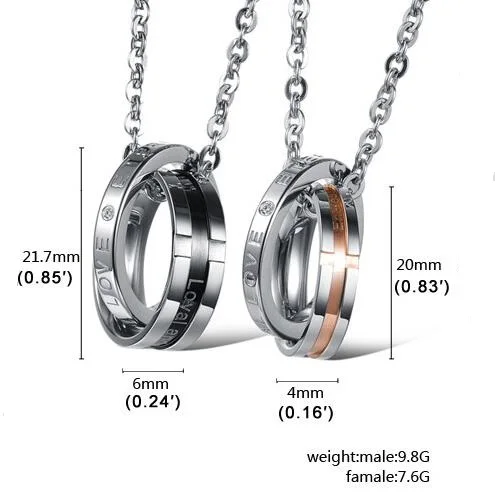 Ожерелье с двойным кольцом крестом Иисуса для влюбленных ювелирное изделие из