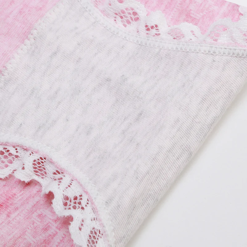 Кружевные трусики женское хлопковое нижнее белье Бесшовные милые трусы для