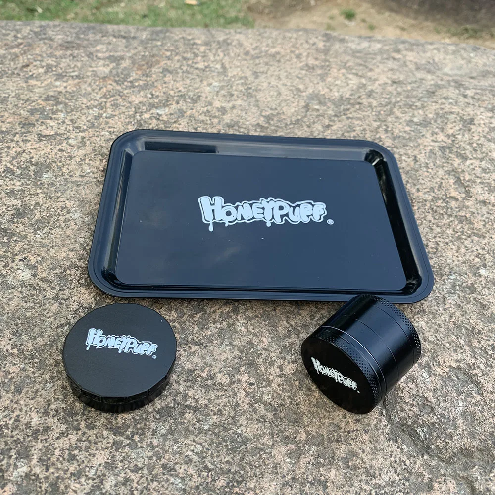 Набор для измельчения табака HONEYPUFF пластиковый поднос + металлическая