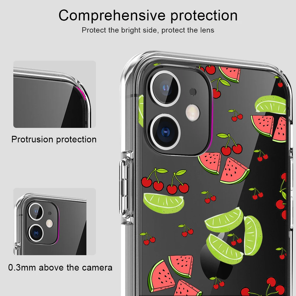 Pineapple Banana Case For iPhone 12 11 Pro Max Back for X XR XS MAX 7 8 6 6S Plus 5S SE 2020 Soft TPU Phone Fundas | Мобильные
