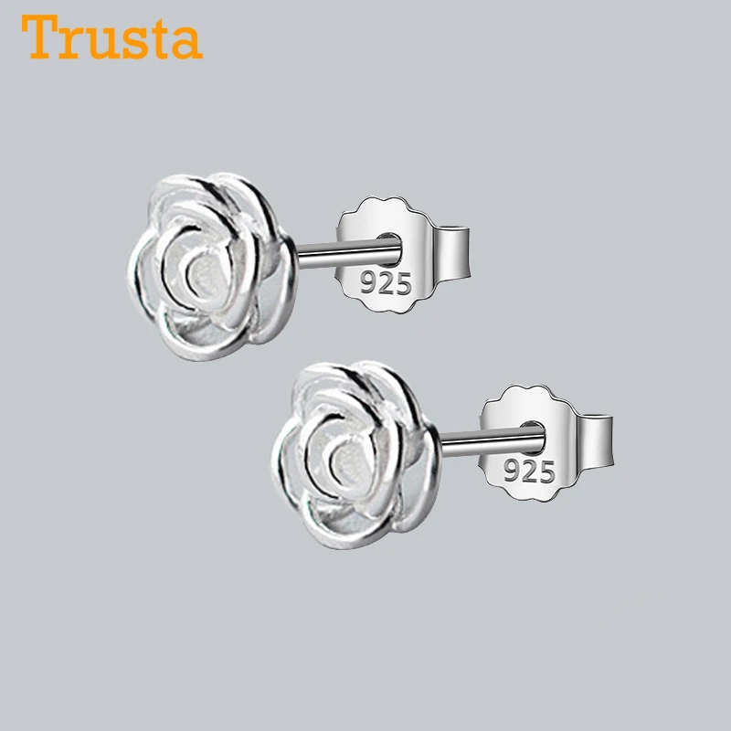 Trusta, минималистичные, настоящие, модные, 925 пробы, серебряные, сладкая мышь, серьги-гвоздики для женщин, девушек, друзей, подростков, ювелирное изделие, подарок DS2445