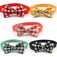 3050 pcs grid pet bowtie adjustable size dog cat tie accessories lovely dog collars for small pets